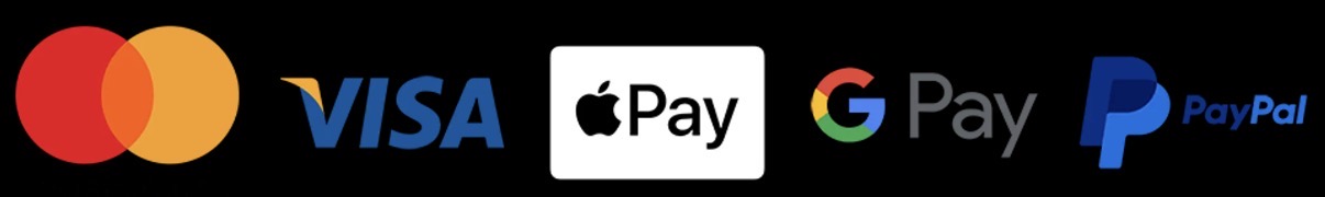 Google Pay, Apple Pay, Mastercard and Visa accepted